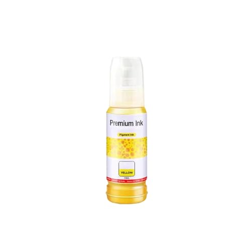 SSUMCUWR Kompatible Flaschenwasser-Basis-Pigmenttinte Kompatibel mit Maxify GX1050 GX2050 GX1060 GX2060 Drucker GI55 GI-55 GI 55 Modell(1Bottle Yellow) von SSUMCUWR