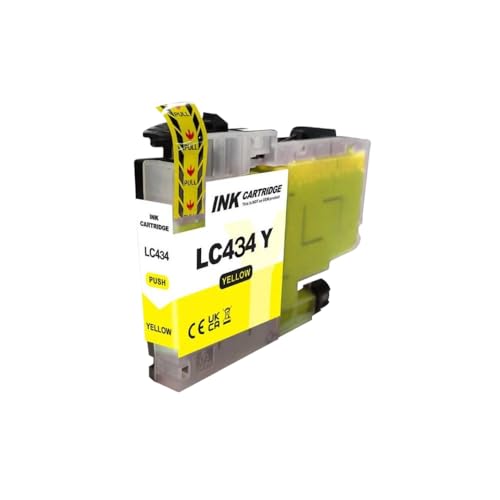 SSUMCUWR Kompatible LC434 434 Standardkapazitäts-Tintenstrahlpatrone Kompatibel mit DCP-J1200W-Drucker(1pcs Yellow) von SSUMCUWR