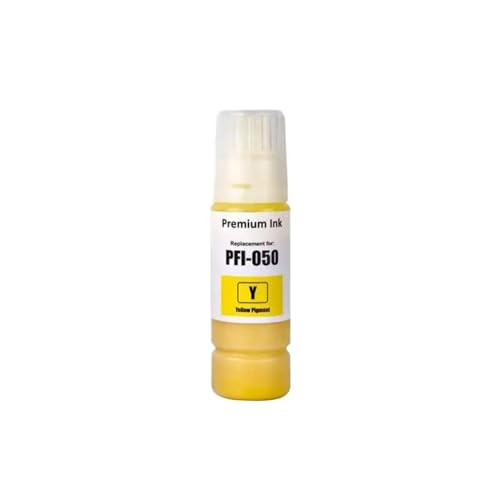 SSUMCUWR Kompatible Wasserbasis-Pigmenttinte PFI-050 PFI050 PFI 050 Kompatibel mit ImagePrograf TC-20 TC20m Drucker Farbflasche(1Bottle Yellow) von SSUMCUWR
