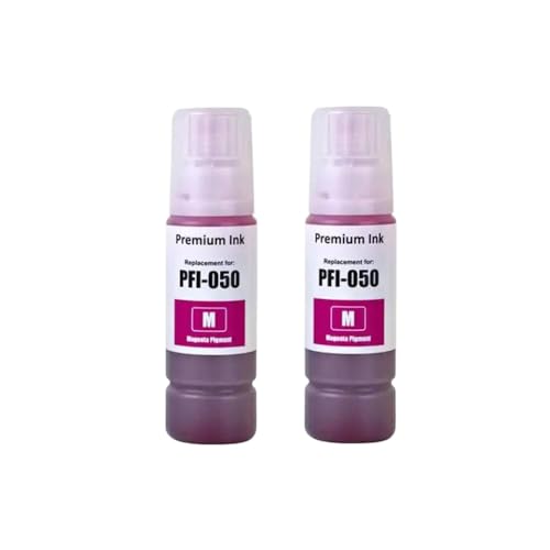 SSUMCUWR Kompatible Wasserbasis-Pigmenttinte PFI-050 PFI050 PFI 050 Kompatibel mit ImagePrograf TC-20 TC20m Drucker Farbflasche(2Bottle Magenta) von SSUMCUWR