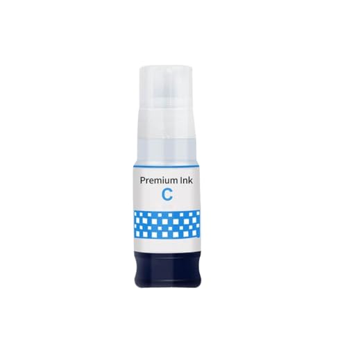 SSUMCUWR Kompatible Wasserbasis-Tintenflasche Basis GI53 GI 53 GI-53 Kompatibel mit Druckermodelle G550 G650 Farbstofftinte Nachfüllung(1Bottle Cyan) von SSUMCUWR