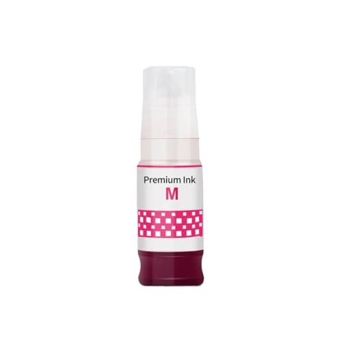 SSUMCUWR Kompatible Wasserbasis-Tintenflasche Basis GI53 GI 53 GI-53 Kompatibel mit Druckermodelle G550 G650 Farbstofftinte Nachfüllung(1Bottle Magenta) von SSUMCUWR