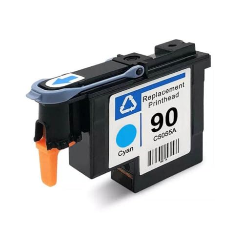 SSUMCUWR Kompatibler Druckkopf Kompatibel mit DesignJet 4000 4000Ps 4020 4500 4520 Drucker Arbeiten mit 90 C5054A C5055A C5056A C5057A Druckköpfe(Cyan) von SSUMCUWR