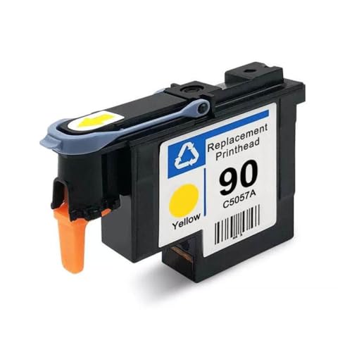 SSUMCUWR Kompatibler Druckkopf Kompatibel mit DesignJet 4000 4000Ps 4020 4500 4520 Drucker Arbeiten mit 90 C5054A C5055A C5056A C5057A Druckköpfe(Yellow) von SSUMCUWR
