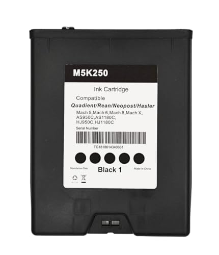 SSUMCUWR Kompatibler Tintentank Kompatibel mit die Mach-Serie-Formax-Hasler-Druckermemjet M5K250-N 250 ml Kapazität Alternativ zu Quadientenmemjet-Tinte(C Cyan) von SSUMCUWR