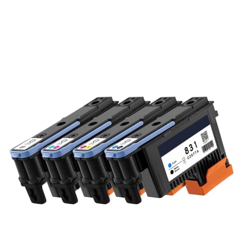 SSUMCUWR Latex -PrinThead -kompatibel mit 831 Gärten 831 CZ677A CZ678A CZ679A CZ680A 110 115 310 315 330 335 360 365 370 Drucker(1Set - 4 Pcs) von SSUMCUWR