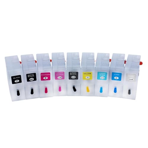SSUMCUWR Leere Nachfüllkartusche T5801 bis T5809 kompatibel mit Stylus Pro 3800 3880 3880C 3800C Drucker Kein Chip erforderlich SSUMCUWR Leere Nachfüllkartusche T5801 bis T5809 kompatibel mit Stylus Pro 3800 3880 3880C 3800C Drucker Kein Chip erforderlich von SSUMCUWR