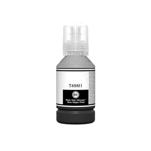 SSUMCUWR T49M T49M1 T49M2 T49M3 T49M4 Bulk Water-Basis-Flaschen-Nachfüll-Tinte kompatibel mit Sublimation-Druckern wie SC-F570 SC-F170(1 Bottle Black) von SSUMCUWR