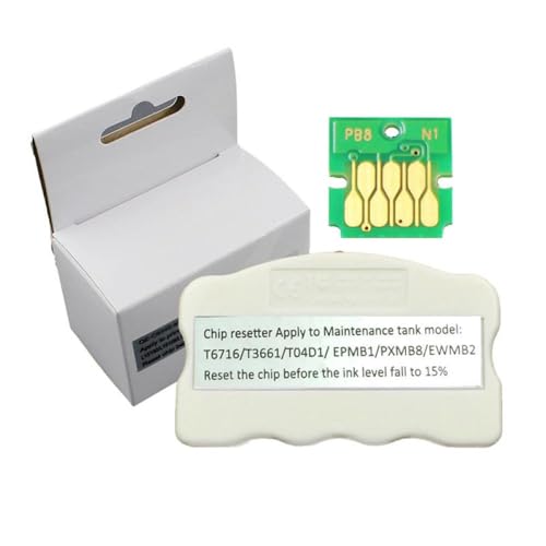 SSUMCUWR Wartungskastenabfall-Tinten-Tank-Resickter-Chip T6716 ​​kompatibel mit WF-C5210 C5290 C5710 C5790 Drucker(Resetter W Chip) von SSUMCUWR