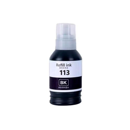 SSUMCUWR Wasserbasis Pigmenttinte 113 C13T06B140 T06B Kompatibel mit ET-5150 ET-5170 ET-5800 Drucker(1Bottle BK) von SSUMCUWR