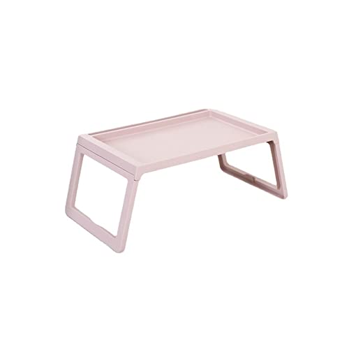 SSWERWEQ Büroschreibtisch Simplicity Folded Solid Color Dining Table Computer Desk Lazy Desk Small Table Dormitory Lazy Table (Color : Pink) von SSWERWEQ