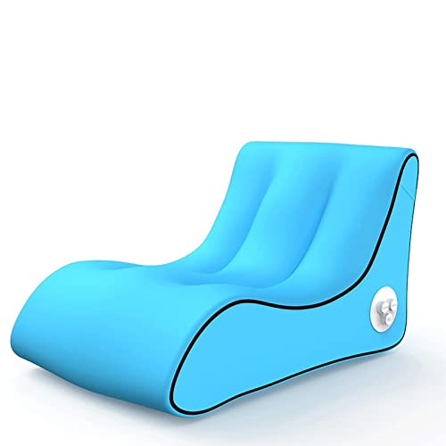 SSWERWEQ Klappstuhl Inflatable Sofa Bed Foldable Outdoor Beach Lazy Sleeping Bag Inflatable Bed Portable Air Sofa von SSWERWEQ