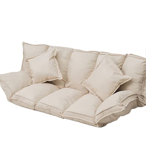 SSWERWEQ Sitzsackstühle für Erwachsene Modern Floor Lazy Sofa Couch Back 5Position Adjustable Foldable Leisure Sofa Bed for Viedo Gaming Floor Chair (Color : Bruin) von SSWERWEQ