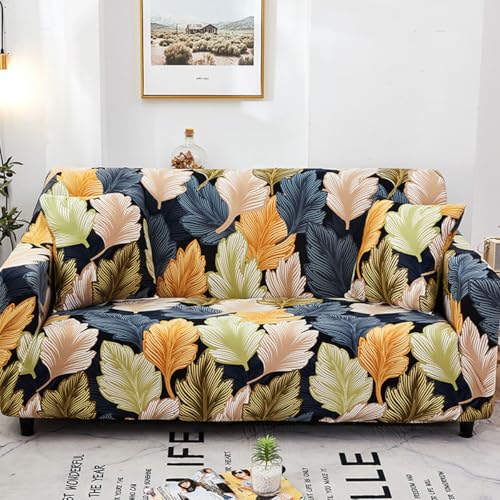 Elastischer Sofabezug Sofabezug für 1/2/3/4 Sitzer Couchbezüge mit bedrucktem Muster Universeller Sofabezug All-inclusive-Sofabezug Rutschfester Sofabezug für Hunde, (Size:3 Seater(190-230cm),Color:E) von SSWH