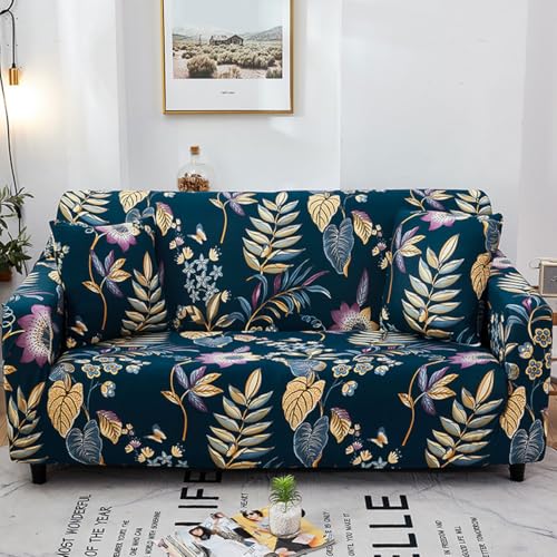 Elastischer Sofabezug Sofabezug für 1/2/3/4 Sitzer Couchbezüge mit bedrucktem Muster Universeller Sofabezug All-inclusive-Sofabezug Rutschfester Sofabezug für Hunde, (Size:3 Seater(190-230cm),Color:B) von SSWH