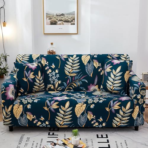 Elastischer Sofabezug Sofabezug für 1/2/3/4 Sitzer Couchbezüge mit bedrucktem Muster Universeller Sofabezug All-inclusive-Sofabezug Rutschfester Sofabezug für Hunde, (Size:4 Seater(235-300cm),Color:R) von SSWH