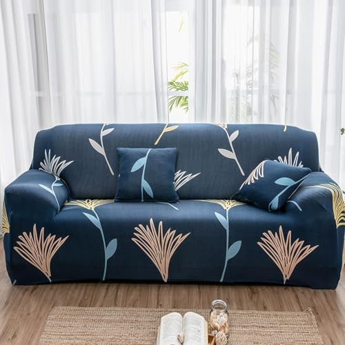 Sofabezug für 1/2/3/4 Sitzer Hochelastische Sofabezüge 3D-Bedruckte Spandex-Sofabezüge Universeller Sofabezug Rutschfester Sofabezug Waschbares Sofa für Haustiere(Size:1 Seater(90-140cm),Color:E) von SSWH