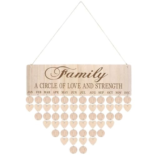 Kreativer Holzkalender, Weihnachtskalender, Wandbehang, Familie, Geburtstag, Plakette mit Etiketten, Holzschild, Dekoration, Tage, DIY-Tafel Kreativer Holzkalender, Weihnachtskalender, Wandbehang, Familie, Geburtstag, Plakette mit Etiketten, Holzschild, Dekoration, Tage, DIY-Tafel von SSYun