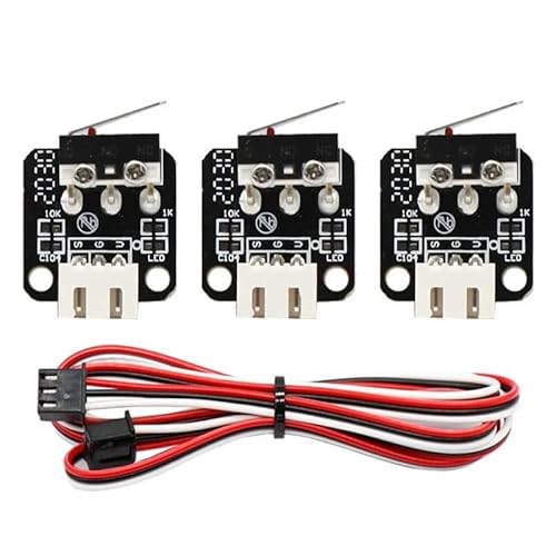 SSZENO 【Druckerzubehör】 3 Stück Endschalter Endanschlag for 3D-Drucker, mechanisches Endschaltermodul mit 3 Pins, 1 m Kabel, kompatibel mit Ender 3/5/pro/V2 CR10 von SSZENO