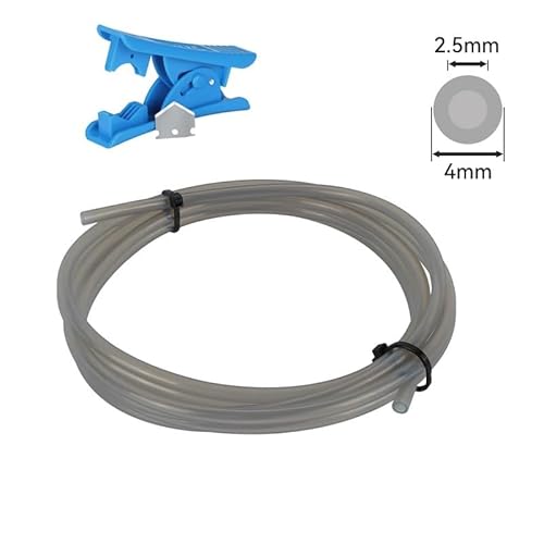 SSZENO 【Druckerzubehör】 Kompatibel mit Bambu Lab PTFE-Rohr 2,5 mm 4 mm P1S P1P AMS A1 Mini 3D-Drucker Teflonto-Rohr X1C Bambulab PTFE-Anschluss Weiß Grau AMS LITE(GY 4M with Cutter) von SSZENO