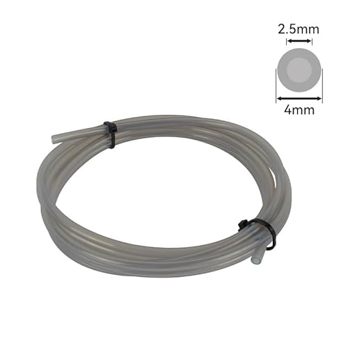 SSZENO 【Druckerzubehör】 Kompatibel mit Bambu Lab PTFE-Rohr 2,5 mm 4 mm P1S P1P AMS A1 Mini 3D-Drucker Teflonto-Rohr X1C Bambulab PTFE-Anschluss Weiß Grau AMS LITE(Grey 1 Meter) von SSZENO