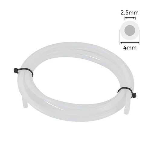 SSZENO 【Druckerzubehör】 Kompatibel mit Bambu Lab PTFE-Rohr 2,5 mm 4 mm P1S P1P AMS A1 Mini 3D-Drucker Teflonto-Rohr X1C Bambulab PTFE-Anschluss Weiß Grau AMS LITE(White 4 Meter) von SSZENO
