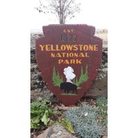 Yellowstone Nationalpark Pfeilspitzen Schild Yellowstone Nationalpark Pfeilspitzen Schild von SStocklinRusticArt