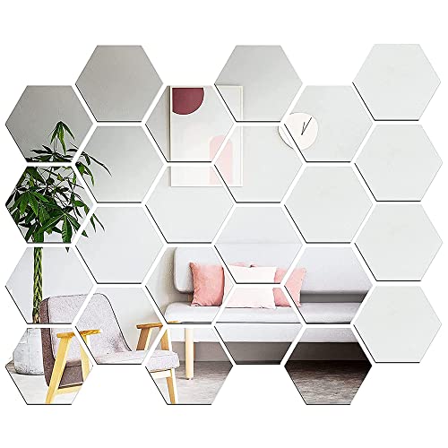 SSyang 24 Stück Sechseckiger Spiegel Wandaufkleber,Selbstklebend Spiegel Wandaufkleber 3D Sechseck Acryl Aufkleber Abnehmbare Wandspiegel,für Junge Mädchen Kinderzimmer Wohnzimmer Schlafzimmer SSyang 24 Stück Sechseckiger Spiegel Wandaufkleber,Selbstklebend Spiegel Wandaufkleber 3D Sechseck Acryl Aufkleber Abnehmbare Wandspiegel,für Junge Mädchen Kinderzimmer Wohnzimmer Schlafzimmer von SSyang