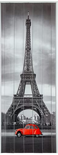 Falttür Schiebetür Tür Kunststofftür mit Motiv Eiffelturm Paris bunt farben Höhe 202 cm Einbaubreite bis 83 cm Doppelwandprofil Neu von Unbekannt