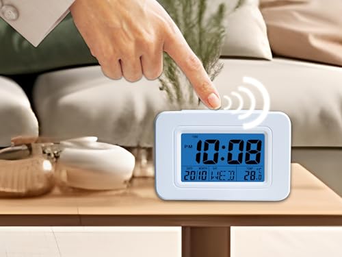 STAB HIGH TECH PARTS Digitaler Wecker mit Sprachfunktion RTALK3 – Uhrzeit in Reichweite von Stimme – ideal für ältere Menschen mit Sehbehinderung – Anzeige von Stunde/Minute/Temperatur auf Französisch von STAB HIGH TECH PARTS