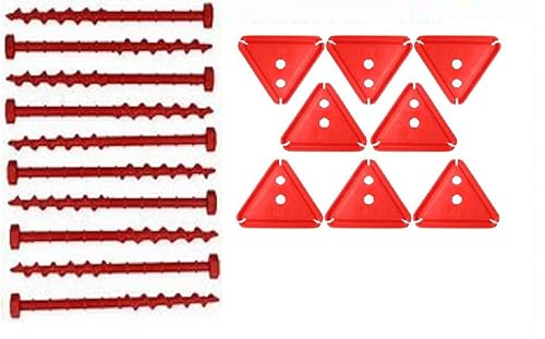 STABIELO 10 x Stück WURMI Standard Bodenhering mit 8 Quickecken, 18 cm Schraubhering, UV-beständiger Bodenanker für Camping und Outdoor + BIT Adapter-AUT. Vertrieb Holly Produkte STABIELO von STABIELO