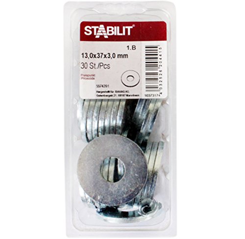 30 Stk. STABILIT Unterlegscheiben Stahl verzinkt 13,0x37x3,0 mm - 5574391 von STABILIT