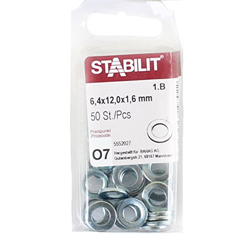 STABILIT Unterlegscheiben Stahl - Baumarktpackung (6,4x12,0x1,6mm - 50Stk.) von STABILIT