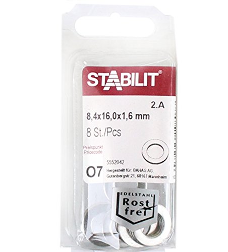 STABILIT Unterlegscheiben rostfreier Edelstahl A2 (8,4x16,0x1,6mm - 8Stk.) von STABILIT