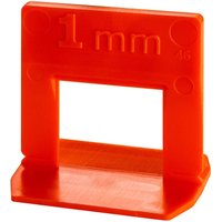 Stabilo Fliesen Verlegehilfe Nivelliersystem Zuglasche rot 1 mm 100 Stück von STABILO BEFESTIGUNGSTECHNIK