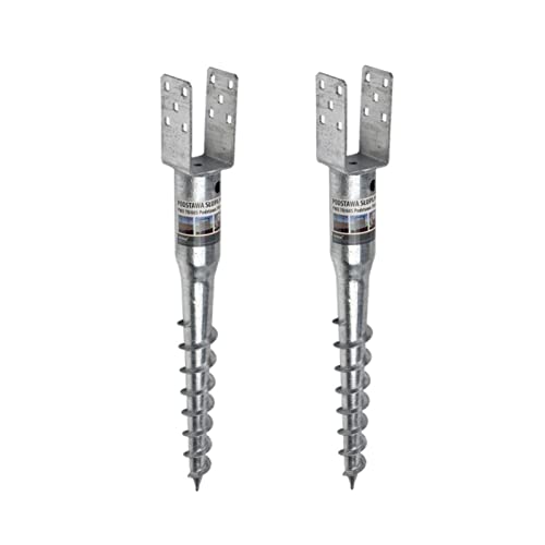 2x Einschraubbodenhülse Typ U 100x865 mm feuerverzinkt | Bodenhülse | Stützfuß | Pfostenträger | Einschraubhülse | Bodendübel | Bodenanker | 2 Stück von Stabilo Befestigungstechnik