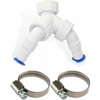 Anschluß-Set Siphon Doppelschlauchtülle 1 Zoll 33mm Sifon Anschluß Waschmaschine von STABILO-SANITAER