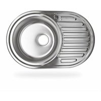 Edelstahl Rundspüle "Calypso ML" mit rechtsseitiger Abtropffläche von STABILO SANITÄR