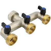 Stabilo-sanitaer - Messing Wasserverteiler 3 fach 1 Zoll Anschlüsse 3 Wege Verteiler Garten Stabilo-sanitaer - Messing Wasserverteiler 3 fach 1 Zoll Anschlüsse 3 Wege Verteiler Garten von STABILO-SANITAER
