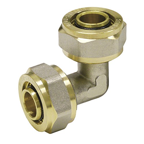 Pipetec Schraubfitting Winkel 16x2 mm 90° für Mehrschicht-Verbundrohr, DVGW, UBA-konform, bis max.100°C von STABILO Sanitaer