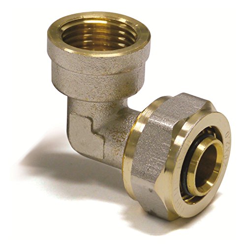 Pipetec Schraubfitting Winkel Übergang 16x2 mm 90° 3/4 Innengewinde für Mehrschicht-Verbundrohr, DVGW, UBA-konform, bis max.100°C von STABILO Sanitaer