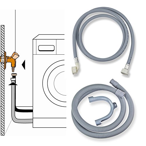 Stabilo-Sanitaer Anschluß-Set 3.5m Zulaufschlauch Ablaufschlauch Anschlußschlauch Waschmaschine von Stabilo-Sanitaer