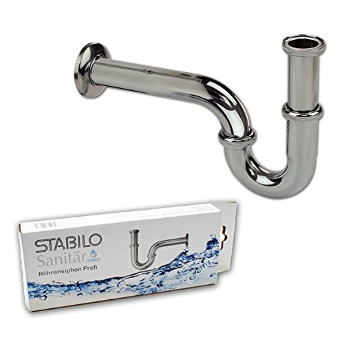 Stabilo-Sanitaer Edelstahl Röhrensiphon Röhrensifon 1 1/4 Zoll x 32 mm DN30 Siphon Syphon Sifon Abfluss Ablauf Geruchsverschluss Ablaufgarnitur verchromt Stabilo-Sanitaer Edelstahl Röhrensiphon Röhrensifon 1 1/4 Zoll x 32 mm DN30 Siphon Syphon Sifon Abfluss Ablauf Geruchsverschluss Ablaufgarnitur verchromt von STABILO Sanitaer