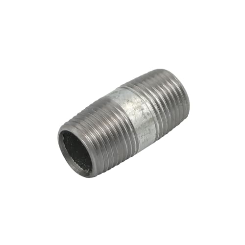 Stabilo-Sanitaer Rohrdoppelnippel 1/2 Zoll 21,3 x 40 mm DN15 Rohrnippel verzinkt Langnippel Gewindenippel Doppelnippel Nippel Gewinderohr von STABILO Sanitaer