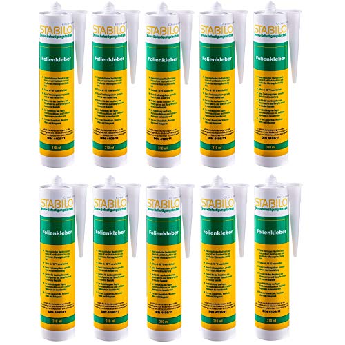 10x Stabilo Folienkleber blau 310ml | Dichtkleber Dichtmasse elastischer Kleber | 10 Stück von STABILO