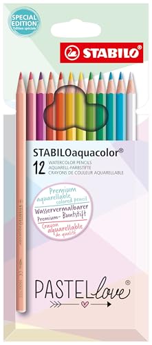 STABILO - Aquarell-Buntstift - STABILOaquacolor - Pastellove Set - 12er Pack - mit 12 verschiedenen Farben STABILO - Aquarell-Buntstift - STABILOaquacolor - Pastellove Set - 12er Pack - mit 12 verschiedenen Farben von STABILO