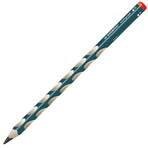 Ergonomischer Dreikant-Bleistift für Rechtshänder - STABILO EASYgraph in petrol - Einzelstift - Härtegrad B Ergonomischer Dreikant-Bleistift für Rechtshänder - STABILO EASYgraph in petrol - Einzelstift - Härtegrad B von STABILO