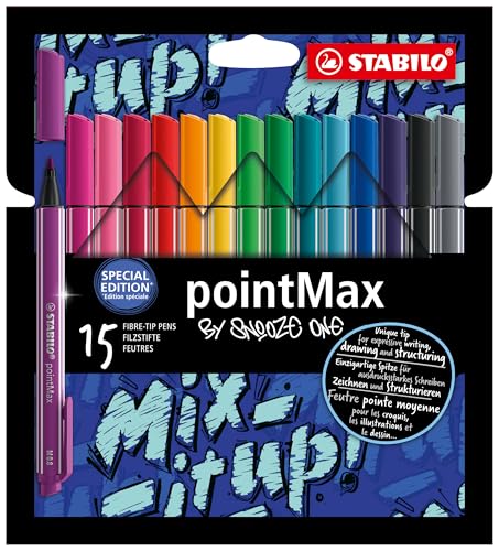 STABILO - Filzschreiber - pointMax - 15er Pack - Snooze One - mit 15 verschiedenen Farben STABILO - Filzschreiber - pointMax - 15er Pack - Snooze One - mit 15 verschiedenen Farben von STABILO