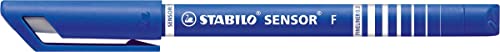 Fineliner mit gefederter Spitze - STABILO SENSOR F - fein - Einzelstift - blau von STABILO