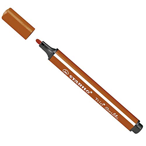 Gefederter Dreikant-Filzstift - STABILO Trio Scribbi - Einzelstift - hellbraun von STABILO